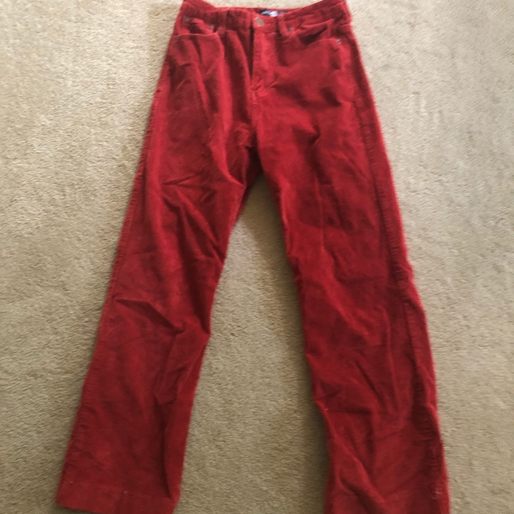 High waisted corduroy pants